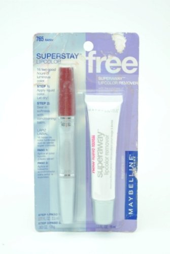 Maybelline SUPERSTAY LIPCOLOR + БЕЗПЛАТНА средство за облекчаване на цвета на устните Superaway 765 Със стафиди
