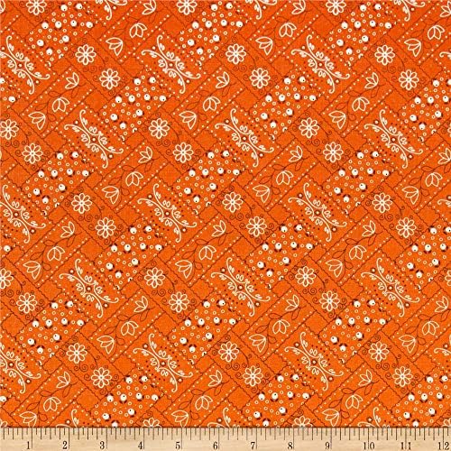 Реколта кърпа Лори Холт за фермерши оранжев цвят, плат by the Yard