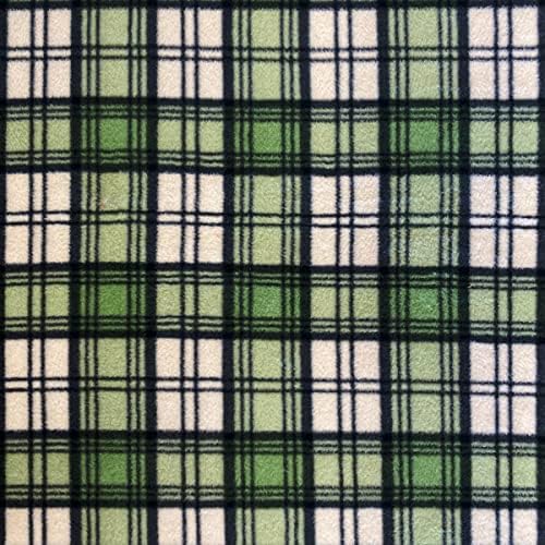 Pico Textiles Зелена клетчатая руното плат - 10 ярда в стил Болт PT1087