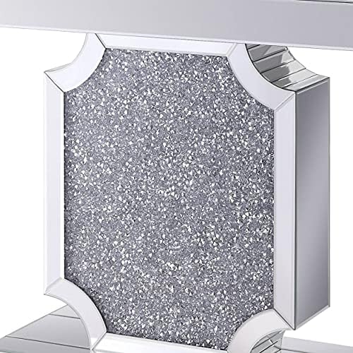 Конзола маса ACME Furniture Noralie с огледало и изкуствени диаманти