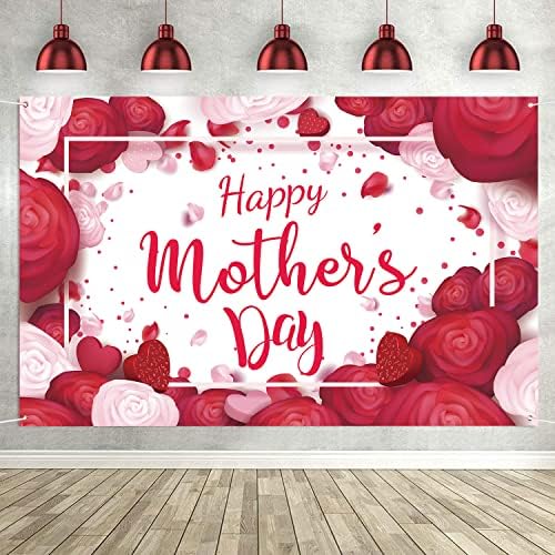 Банер с Декорации за Деня на майката, Цветя, Фонове за Деня на Майката за Снимки, Фонове за Деня на Майката, Вечерни Аксесоари, декорация за