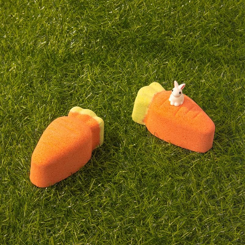 Loyrina 2 Опаковки забавни бомбочек за вана във формата на моркови, наситени растителни екстракти и етерични масла, за меко и плавно