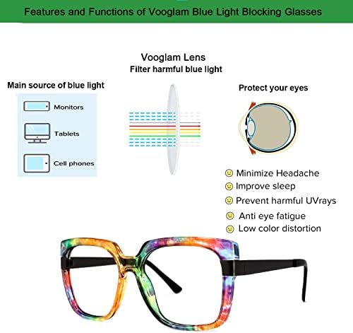 Квадратни очила Vooglam Oversize за жени Ayomide