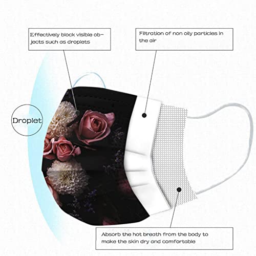 50 еднократна употреба, маски розова маска за лице с виртуален скелет на един леопард за еднократна маска за лице бели маски
