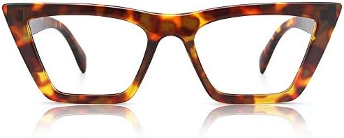 JiSoo Извънгабаритни Очила за четене за жени, Модерен Компютърен Четец със Синя светлина Котешко око