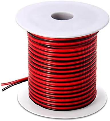 Електрически проводник 100 МЕТРА 18 AWG Калибър, Свързване на постоянен ток 12 В, Червено-Черен Меден Блокирани Автоматично