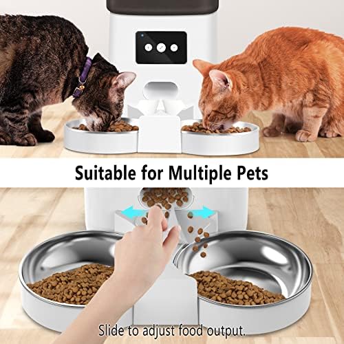 Автоматична ясла за котки Mavpet обем 6 литра, интелигентна опаковка суха храна с поддръжка на Wi-Fi На 2,4 G, Свалящ се ясла