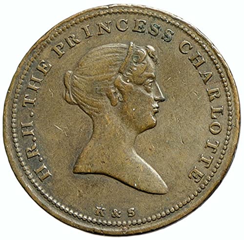 1817 1817 АНГЛИЯ ВЕЛИКОБРИТАНИЯ Връщане на принцовете на Шарлот от Wa монета е Добра