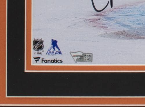 Снимка Фанатици Филаделфия Флайърс 16х20 с автограф на Картър Харт В рамка Снимки на НХЛ С автограф