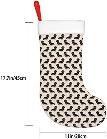 Коледни Чорапи Augenstern, Сладък Подарък За Таксите, Двустранни Окачени Чорапи За Камината