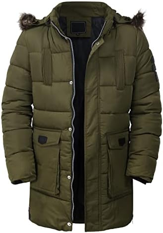Мъжки Якета-ризи UBST, Зимата на Топло палто с памучна подплата, Дълго палто със средна дължина, Ветрозащитная Горна дреха с качулка