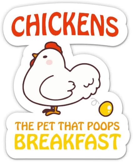 Етикети Пилета -домашен любимец, който какает за закуска - 2 опаковки, 3-инчов стикери - Водоустойчив винил за колата, телефон, бутилки