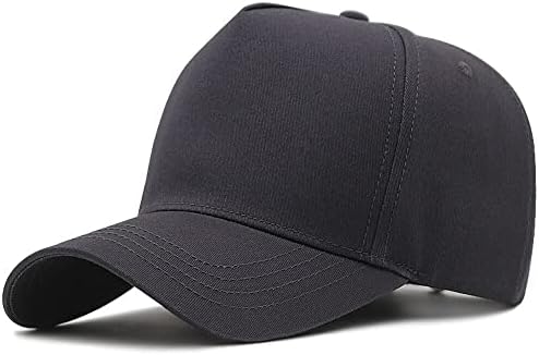 XXL бейзболна шапка 62-65 см Оверсайз с 5 Вложки, Мъжки Однотонная Структурна Шапка от Памук кепър лента през