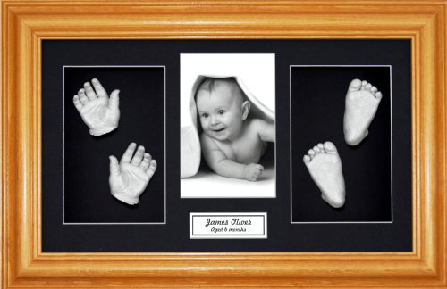 Комплект за леене BabyRice Large Baby (чудесно за близнаци!), рамка от бор с размери 14,5x8,5 инча, черно планина, сребриста