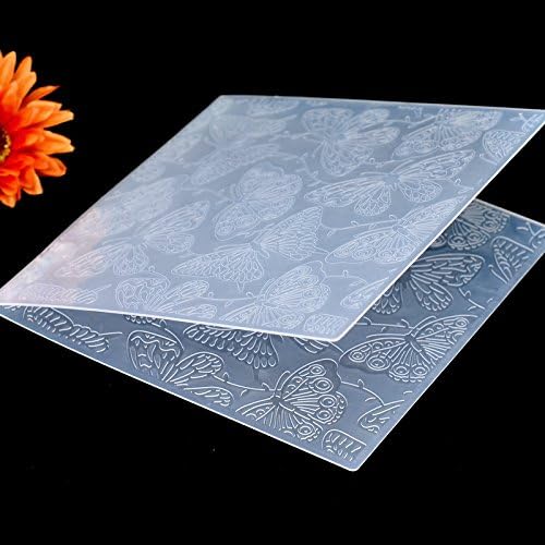 Kwan Crafts Големи Пластмасови Папки с отпечатан под формата на Пеперуда за Производство на пощенски Картички, Scrapbooking, както