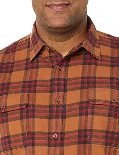 Мъжка еластична Фланелевая риза Стандартен cut Goodthreads с дълъг ръкав