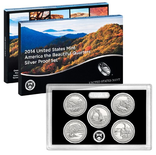 Монетен двор на Сащ през 2014 година the Beautiful Quarters Silver Proof Set™ OGP