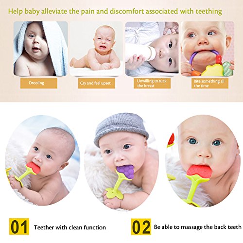 6 Опаковки на Детски Играчки за никнене на млечни зъби за Новородени, които Не съдържат BPA, Безопасни за фризера Силиконови