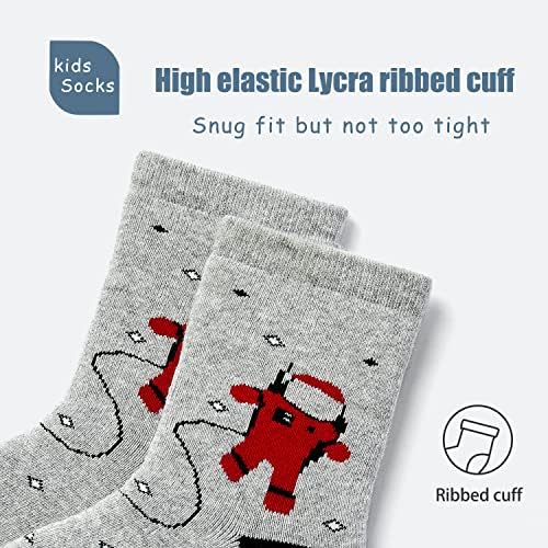 Зимни чорапи за момчета Lollisy, Детски Чорапи за момчета, Термо-Хавлиени Чорапи за екипажа, 6 Опаковки