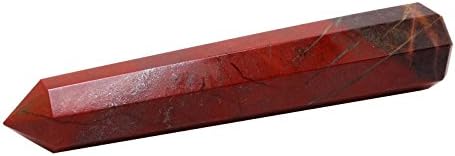 ХАРМОНИЗИРАНЕ на Червения Яшму Каменна Кула Обелиск Рейки Исцеляющий Crystal Духовен Подарък за Декор на Масата
