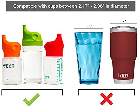 Силиконови капачки за чаши, които предпазват от разливи и течове, е с мек накрайник за бебета, малки деца по-малки деца и бебета по-малки