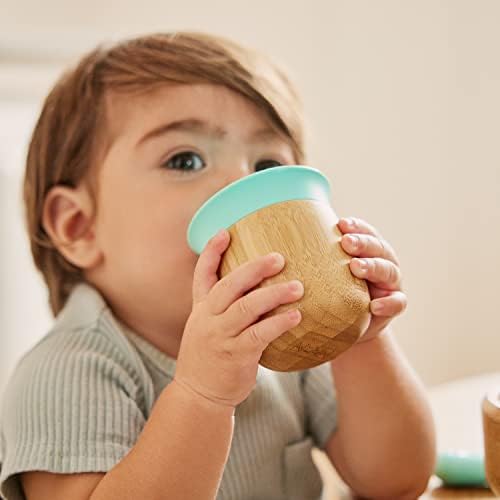 Открита тренировочная чаша Munchkin® Bambou™ обем 5 грама за бебета и деца, изработени от действително нетоксичен бамбук и хранително