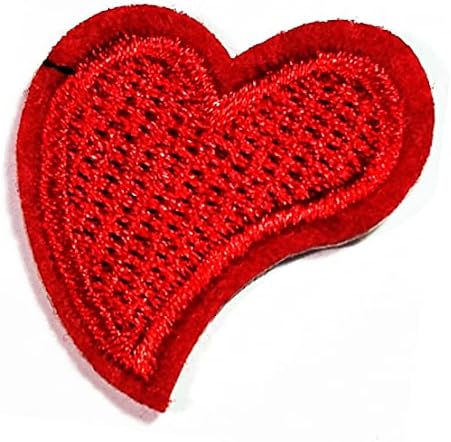 Рядка нашивка Мини Червено Сърце Любовта на МАМА ТАТКО Бродерия Мультяшные Ивици Желязо или шият Вышитую Нашивку за Дрехи Чанта