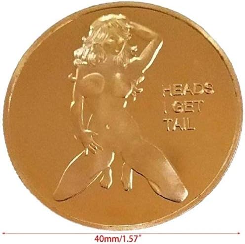 Монета SUNYUANYI Sexy Woman Получава се падне ези Главата! Възпоменателни Монети Adult Challenge Lucky Girl C T8WB
