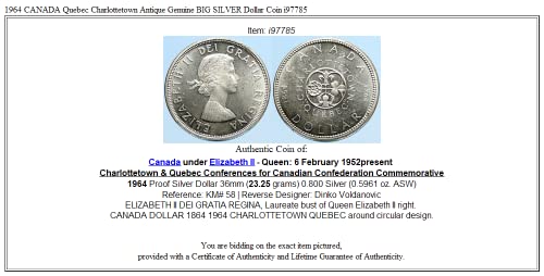 1964 КАЛИФОРНИЯ 1964 КАНАДА Квебек Charlottetown Истински антики за 1 долар Добър несертифицированный