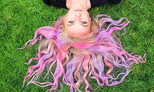 Rootflage Временна боя за коса Розов цвят за Боядисана коса - Шампоан Out Color Pink Powder -Подходящ за тъмна коса (01 Pink Parade)