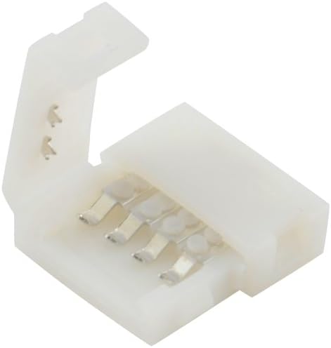 ABI отгледа 10х10 мм, 4-пинов Беспаянный Свързващ конектор с клипсой за led лента 5050 RGB (10 бр. в опаковка)
