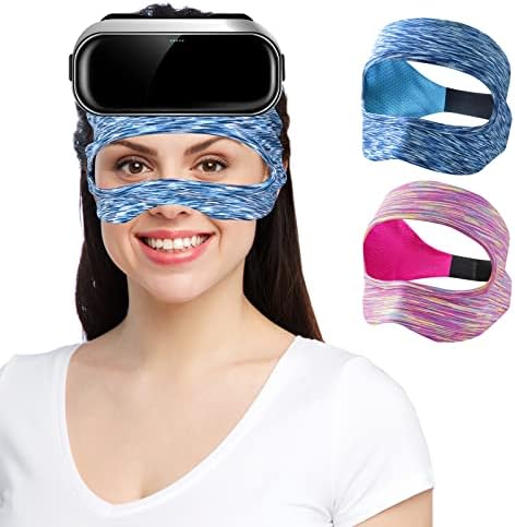 SKNBC Домашна маска за очи виртуална реалност, Дишаща Превръзка от неопрен за пот, Регулируеми Размери, Облицовка HMD за тренировки
