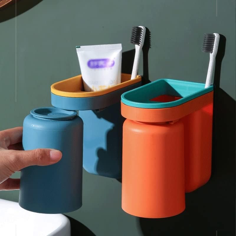 BKDFD Монтиране на Багажник за съхранение Стойка за четка за зъби паста за зъби Баня Домакински Аксесоари за баня (Цвят: E, Размер: 11,5