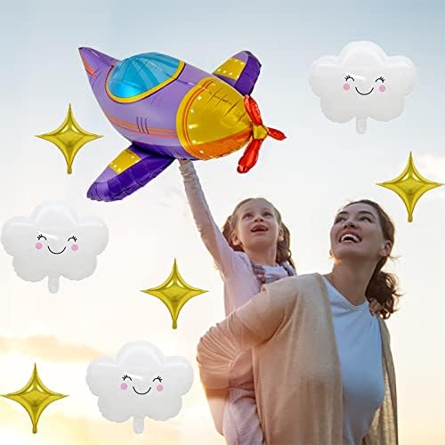 BIEUFBJI Балони във формата на самолети, Балони от фолио и mylar, Тематични Аксесоари за Партита, Декорация, Детски Душ, Подаръци за рожден