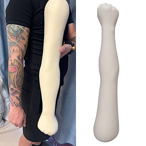 Ръка за практикуване на татуировки, 63 см Мека Силиконова Реалистична Фалшива Модел Ръце за татуировки, Обучение с висока
