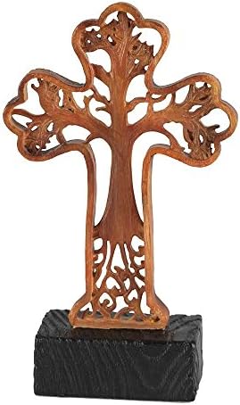 Настолна Статуетка от смола Dicksons Tree of Life Cross с Текстурированным Дърво В тон 3 x 6 терени