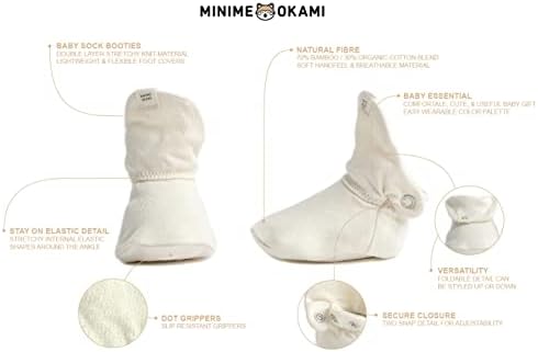 Обувки-Носочки Minime Okami Унисекс, За Деца с Регулируема Закопчалка на Бутоните, които са Устойчиви Към Приплъзване Дръжки