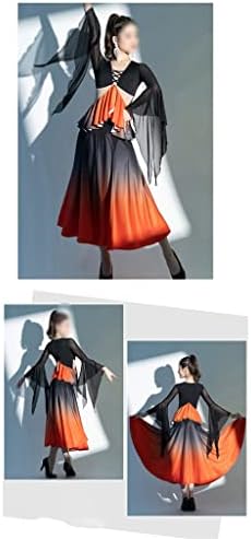 JKUYWX Стандартно рокля за състезания в балната зала на Наклон цветове, облекло, за да се изяви на сцената за Танго Валс (Код за цвят:
