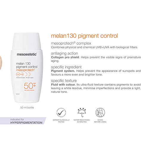 Мезоэстетический крем Mesoprotech Melan SPF 130+ за контрол на пигментация - Предпазва кожата от UVB, UVA, HEV, IR-Слънцезащитен крем