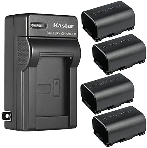 Kastar 4-Pack Батерия и монтиране на зарядно устройство ac Заместител на JVC GZ-HM334BEU GZ-HM335 GZ-HM335BEU GZ-HM340 GZ-HM350 GZ-HM390