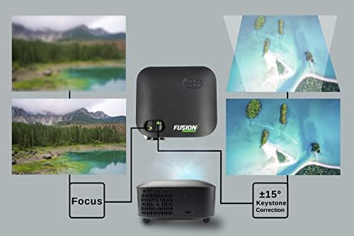 Вграден проектор FUSION5 1080p с Wi-Fi и Bluetooth Подкрепа на проектора с дисплей 4K 250 - 7000 Лумена Преносим шрайбпроектор