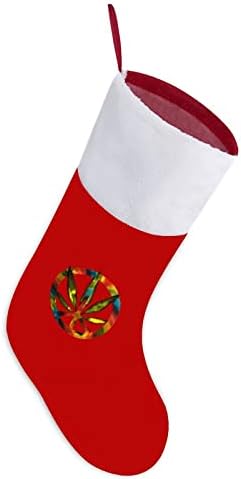 Боя за Вратовръзки от Плевели В Знак на Света, Коледни Чорапи от Червено Кадифе, с Бял Пакет шоколадови Бонбони, Коледни Украси