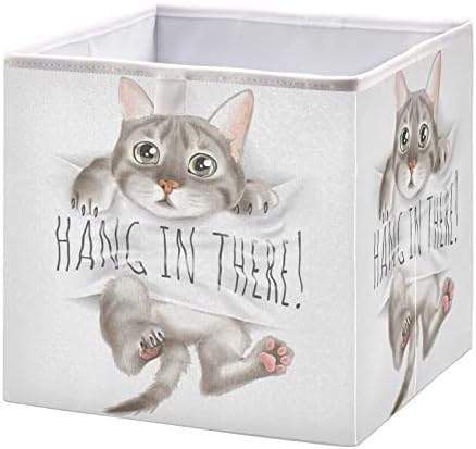Прекрасна Кошница за Съхранение на Котки, Кутия за Рафтове, Сгъваема Кутия за Съхранение на Кутии с Кубчета, Организаторите за Кабинет,