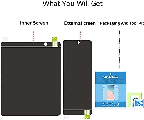 Treonca За Samsung Galaxy Z Fold 3-5 Грама Защита на екрана за Поверителност От Надзъртане Нано Мека Филм на Външен Екран + Вътрешен