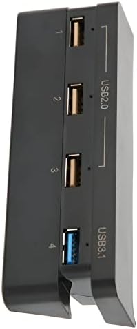 HAOX USB удължителен кабел, Зарядно Устройство, Led Индикатор Удължител Хъб на Контролера 4 Порта Портативен за Тънка Конзола за Игри