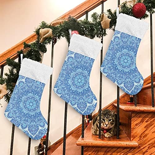 Доминиращ Син Коледни Чорапи с Преговарящите, Класически Чорапи Голям Размер, Персонални Коледни Украшения за Отглеждане на Семейната Коледа