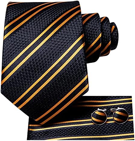 Тъкани копринени вратовръзки, Hi-Вратовръзка за мъжете с Квадратна джоб и Запонками