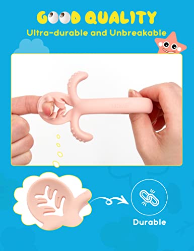 Комплект Детски лъжици и вилици HOFISH за отбиване на бебето от гърдата с led подсветка - Силиконови Детски Прибори за хранене за Бебета