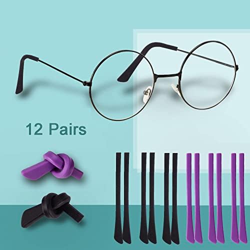 Накрайници за очила, 12 Чифта Силиконови Противоскользящих Ушни Чорапи, Накрайници за очила с Трубчатым Ръкав, Подплатени Сменяеми Уши