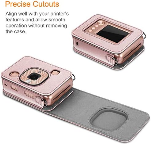 Калъф за носене Fintie за хибридна камера миг печат Fujifilm Instax Mini LiPlay - Калъф за преносими чанти от веганской кожата Премиум-клас